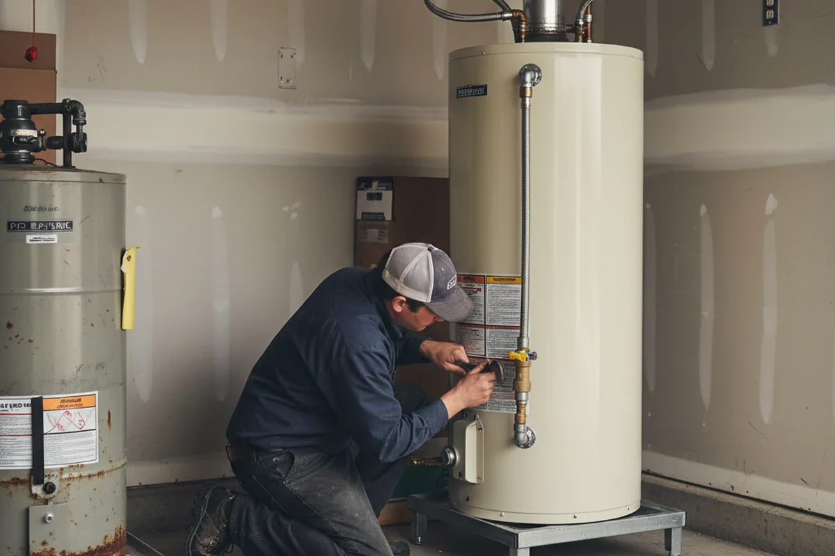 Water heater and shutoff valve replacement in Alpaugh
